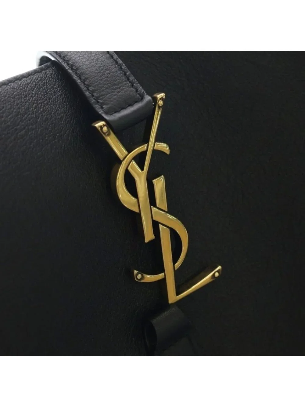 Saint Laurent Paris le Soft Large Calf Leather Tote Shoulder Bag Black